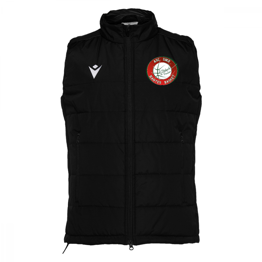 Macron Omsk gilet noir avec logo brodé | Image 1