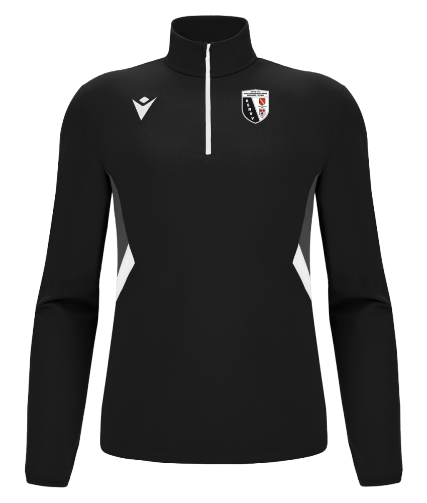 Macron Sweat 1/4 zip piave noir/blanc logo club s | Image 1