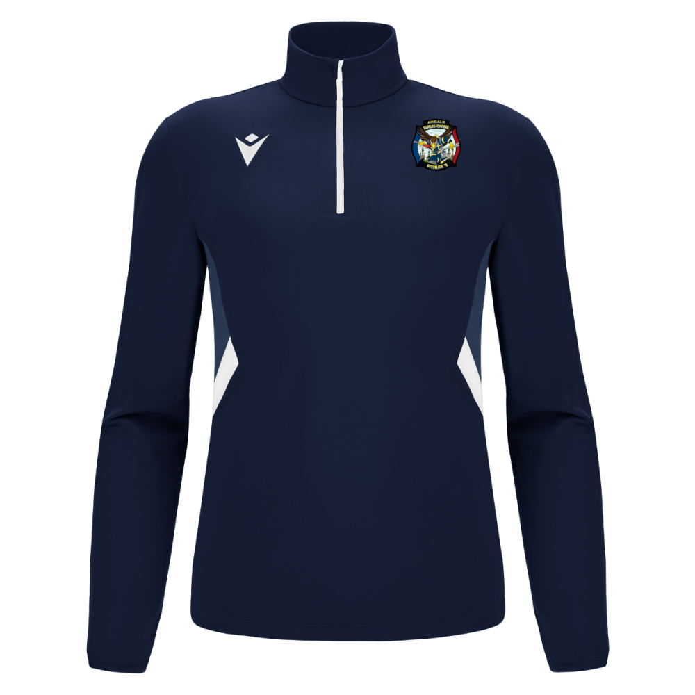 Macron Sweat 1/4 zip piave navy/blanc logo brodé | Image 1