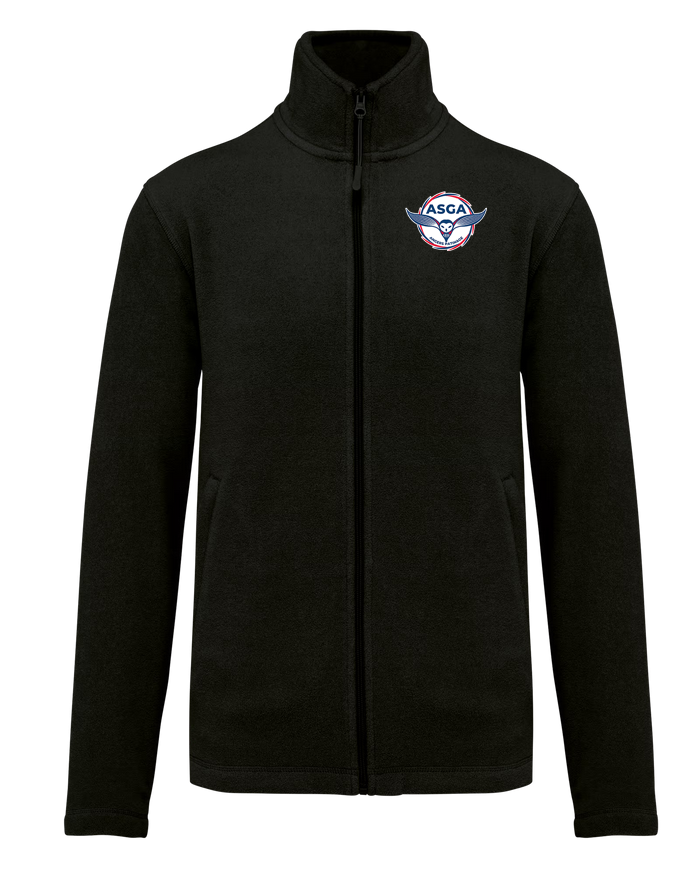 Macron Polaire noire logo coeur brodé | Image 1