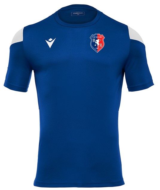 Macron Maillot sortie polyester polis bleu roi/blanc avec logo club sérigraphié | Image 1