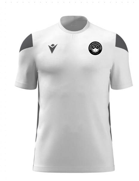 Macron Maillot  polis blanc/noir logo floqué | Image 1