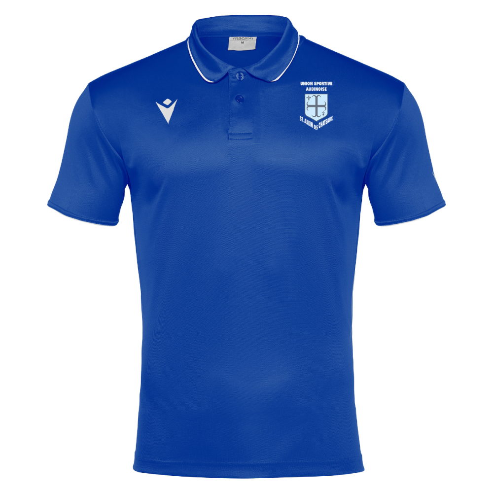 Macron Polo draco hero bleu roi logo sérigraphié | Image 1