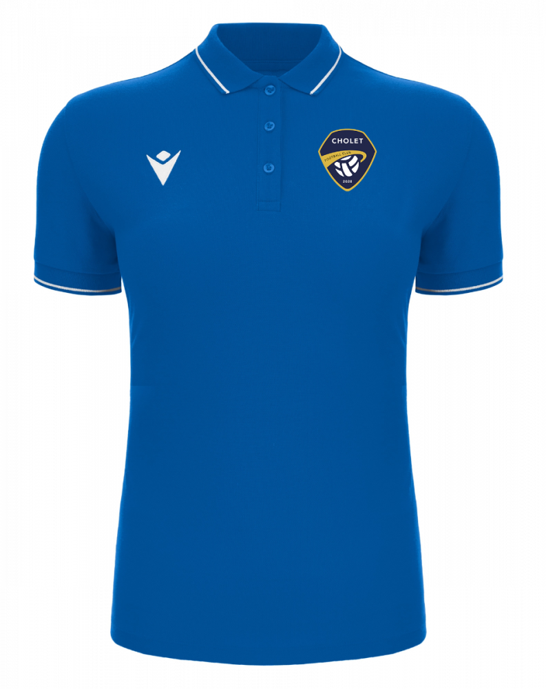 Macron Polo femme coton bleu roi logo s | Image 1