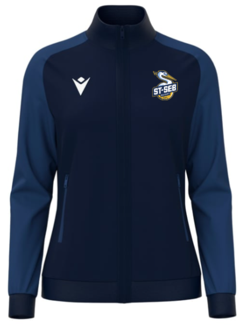 Macron Veste zippée femme rama navy avec logo floqué | Image 1