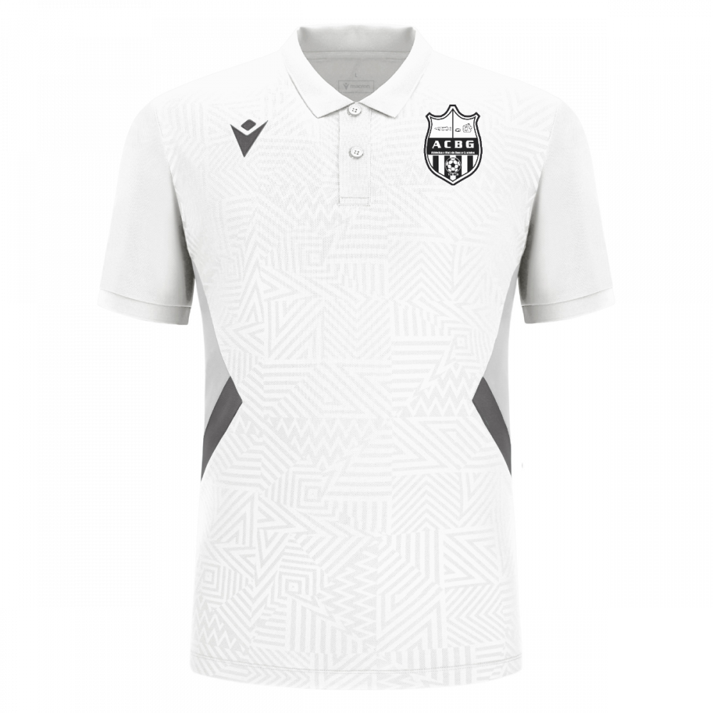 Macron Polo rap blanc avec écusson | Image 1