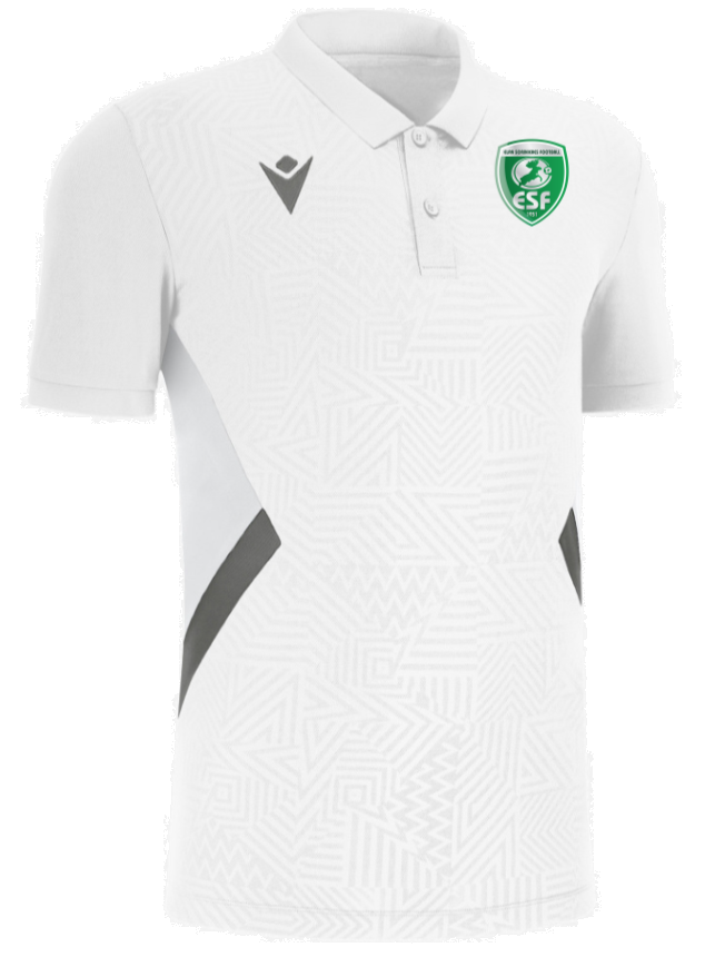 Macron Polo rap blanc avec logo floqué | Image 1