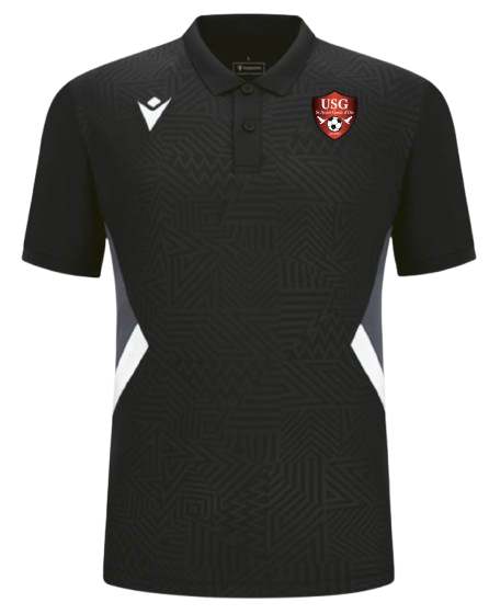 Macron Polo rap noir avec logo floqué | Image 1