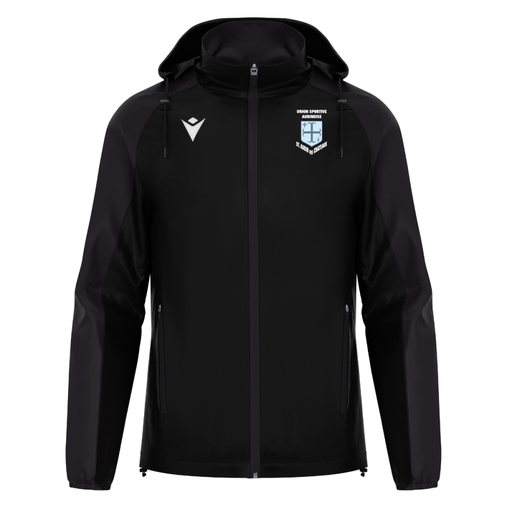 Macron Veste de pluie pro rivendell noir logo brodé | Image 1