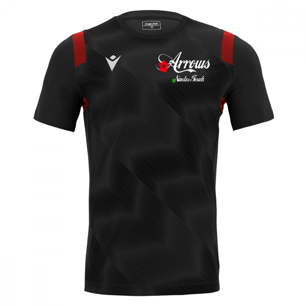 Macron Maillot rodders noir/rouge avec logo floqué | Image 1