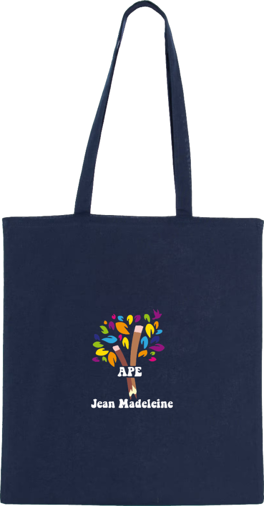 Macron Sac coton navy avec logo ape face s | Image 1