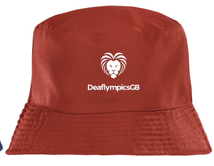 Macron Deaflympicsgb red supporters bucket hat | Image 1