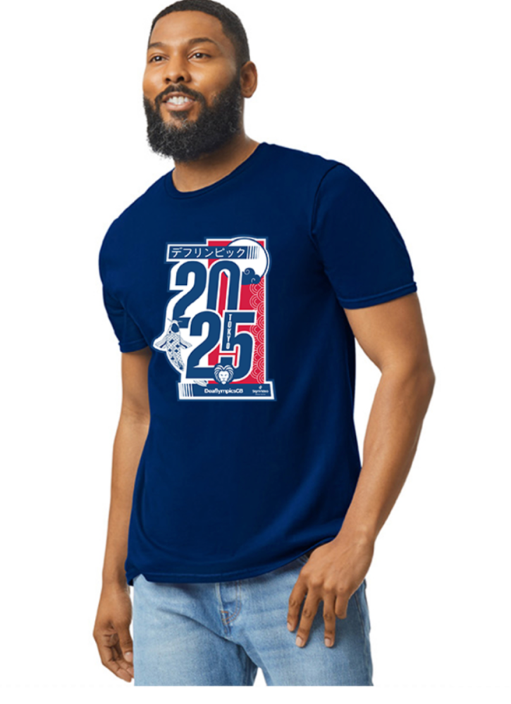 Macron Deaflympicsgb t shirt tokyo logo navy | Image 1