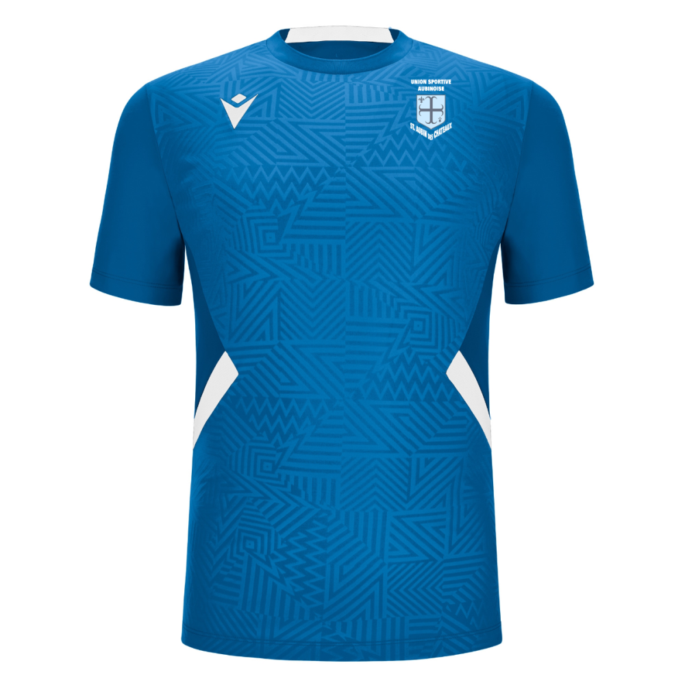 Macron Maillot shedir bleu roi/blanc logo brodé | Image 1
