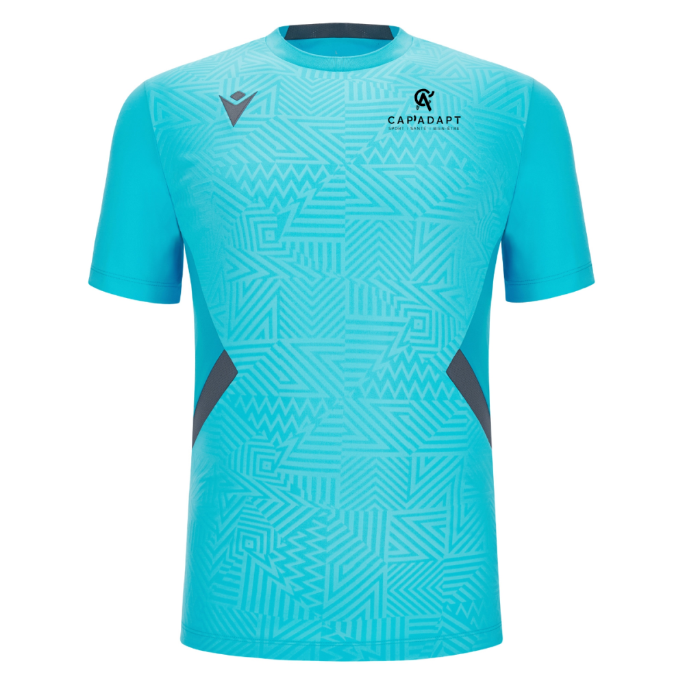Macron Maillot shedir bleu ciel/gris logo sérigraphié | Image 1