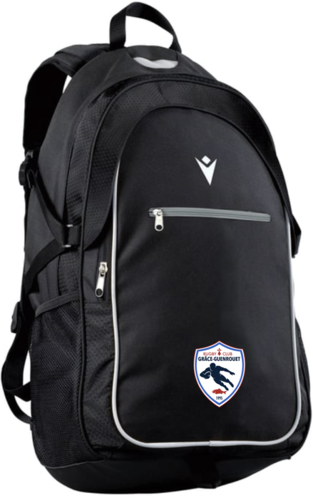Macron Sac à dos shuttle noir avec logo brodé | Image 1