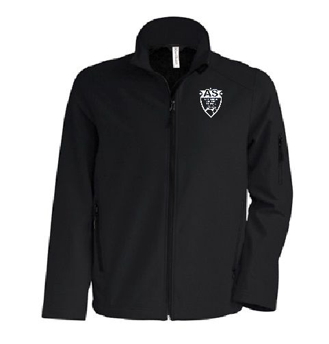 Macron Softshell homme noir logo club brodé | Image 1