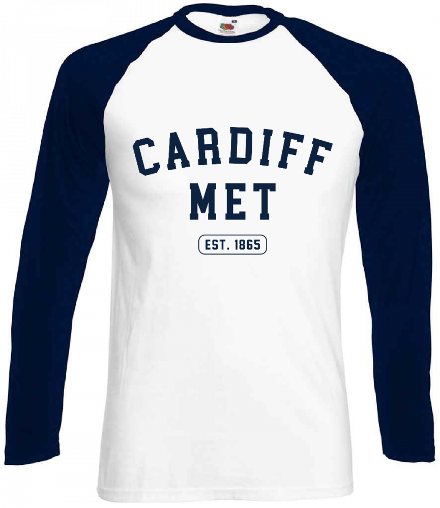 Macron Ss32 ls baseball shirt wht/nav jr | Image 1