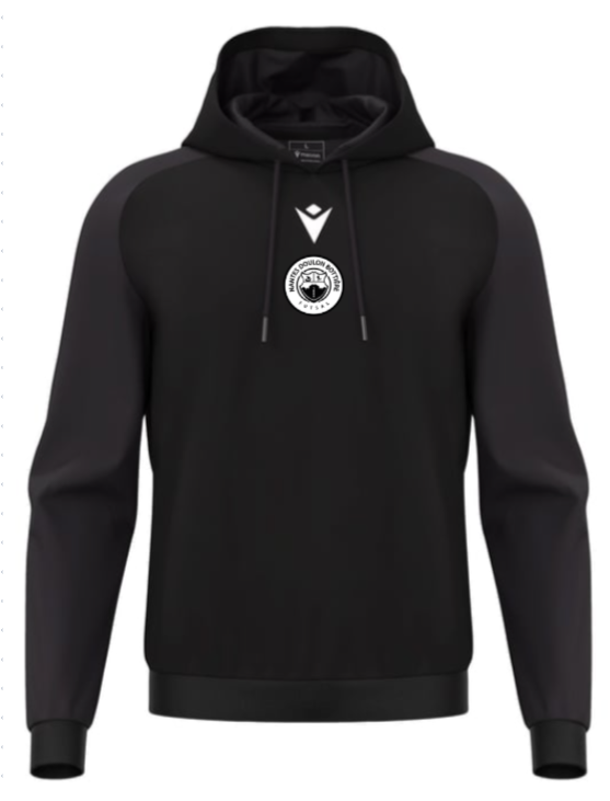 Macron Sweat de sortie horn noir avec logo floqué | Image 1