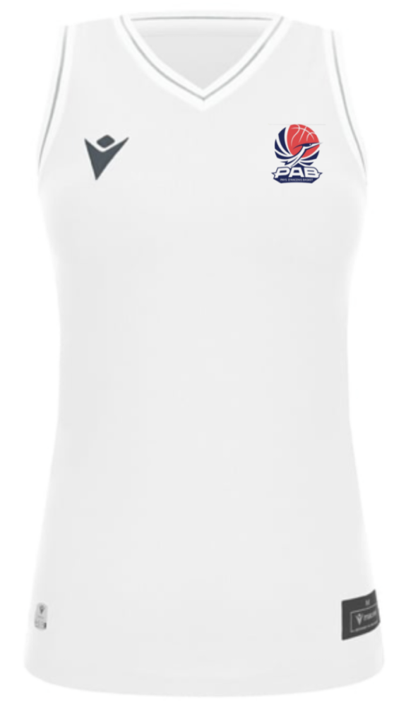 Macron Maillot femme tellurium eco blanc avec logo floqué | Image 1