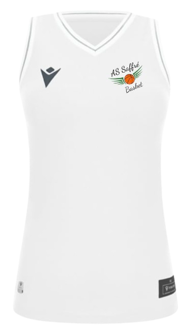 Macron Maillot match femme tellurium blanc avec logo floqué | Image 1