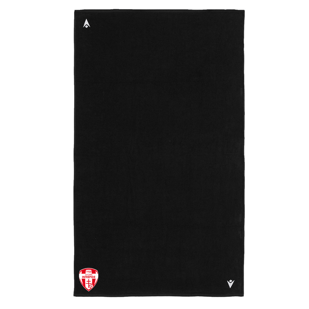 Macron Serviette coton 100x150cm twister noir logo brodé | Image 1