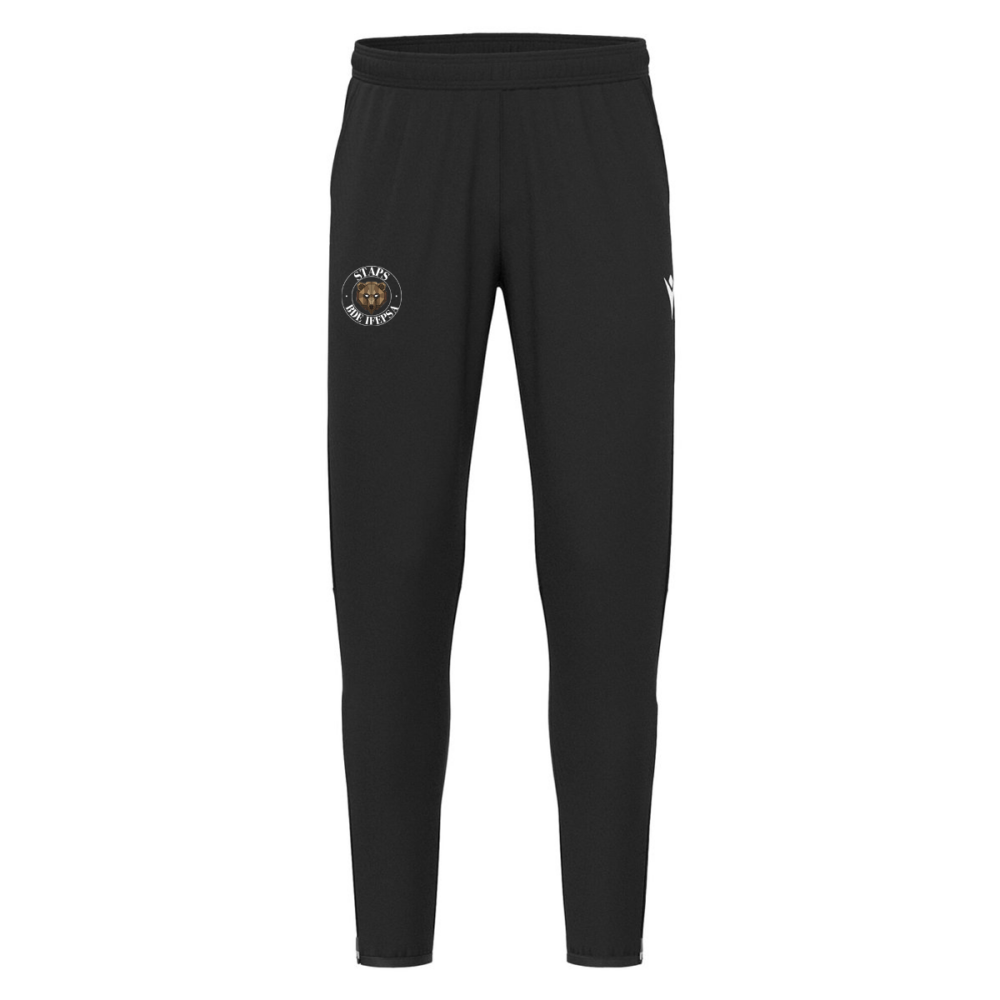 Macron Pantalon style fuseau walo noir logo sérigraphié | Image 1