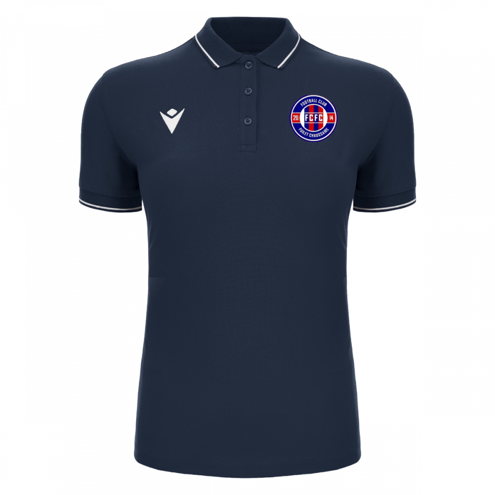 Macron Polo coton femme navy waltz logo brodé | Image 1
