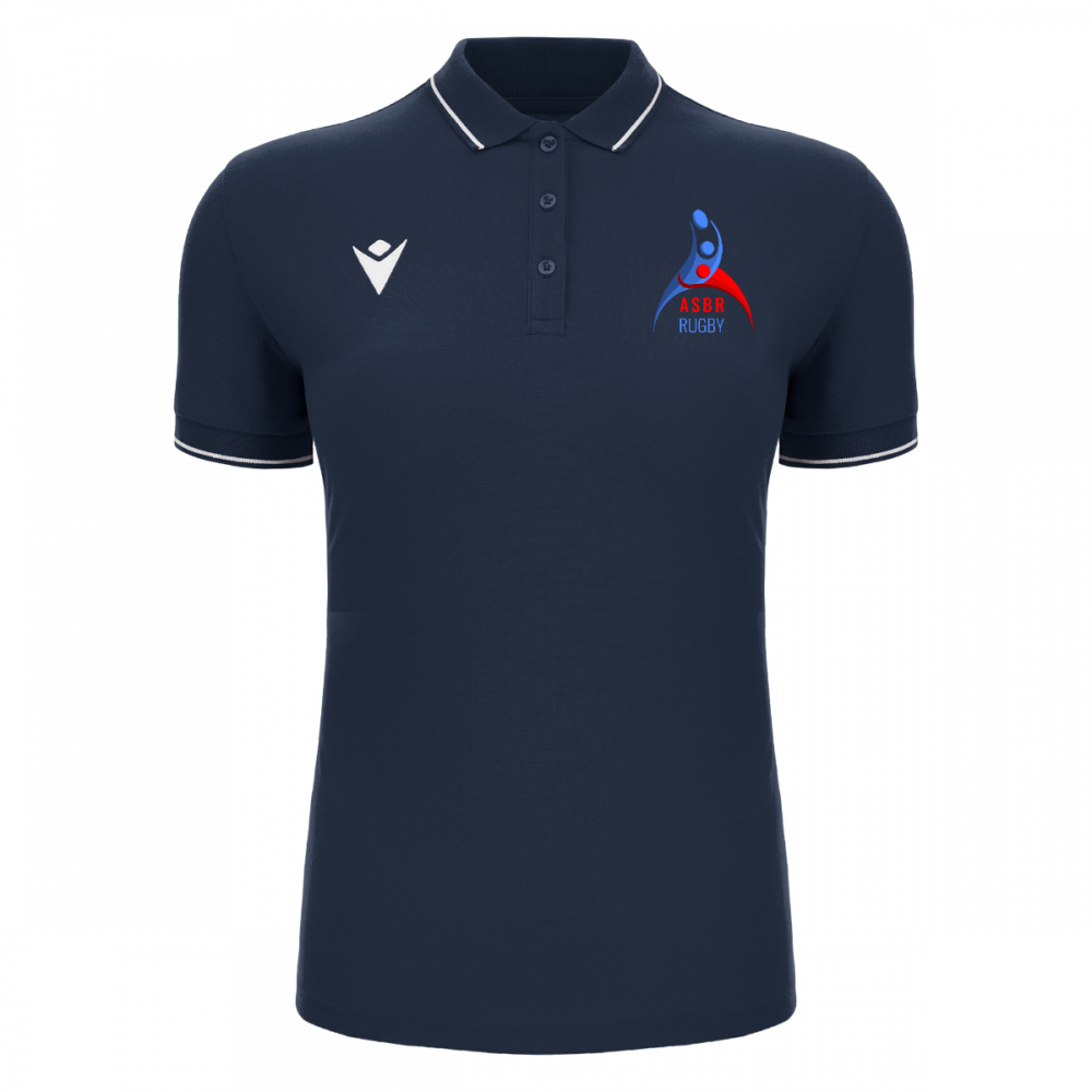 Macron Polo féminin waltz navy avec logo brodé | Image 1