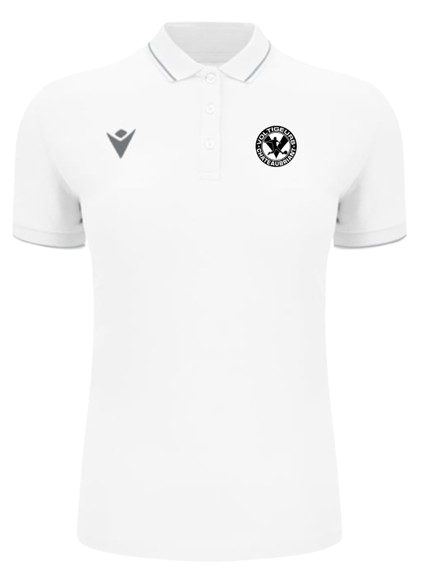Macron Polo coton femme waltz blanc avec écusson | Image 1
