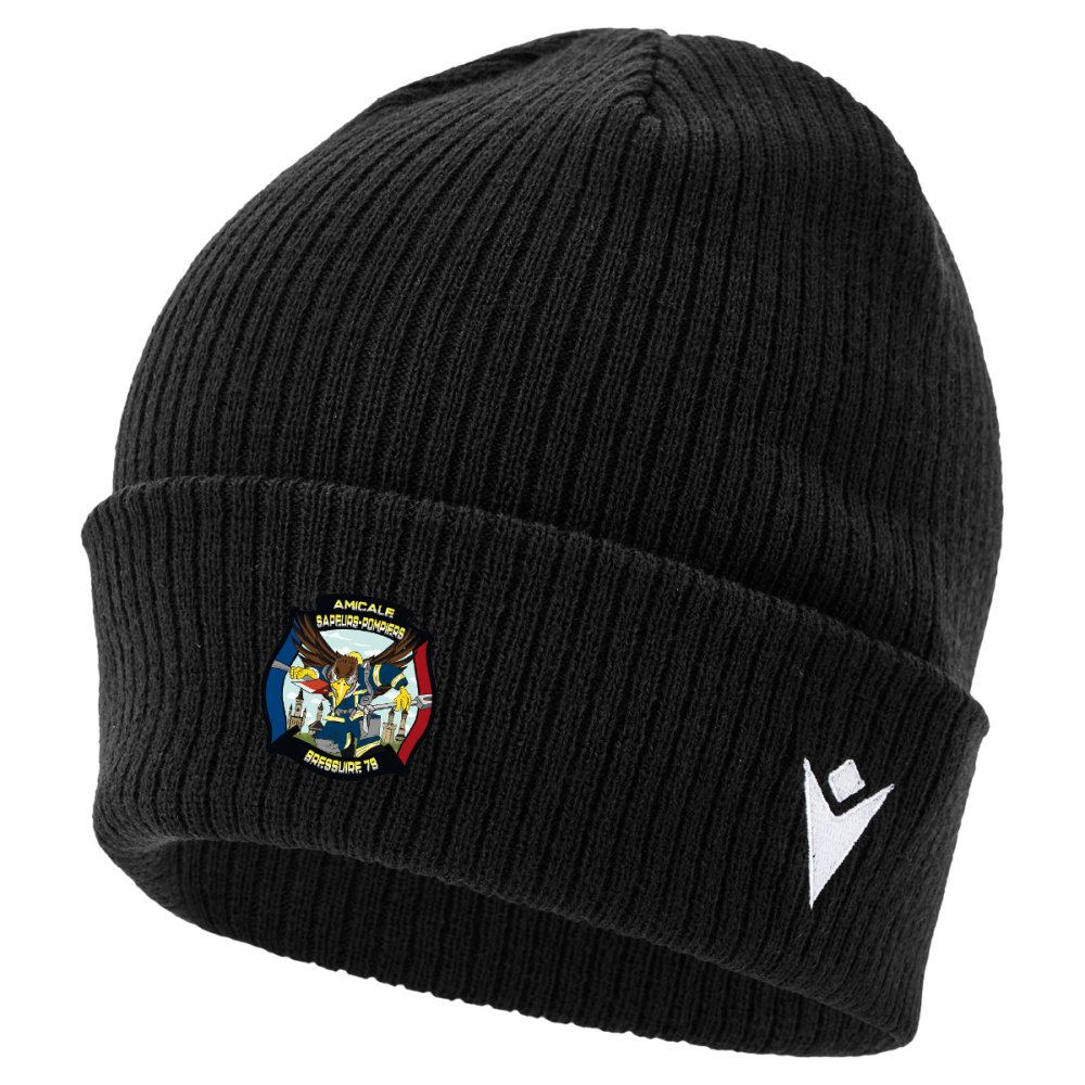 Macron Bonnet zima noir taille adulte sr logo brodé | Image 1