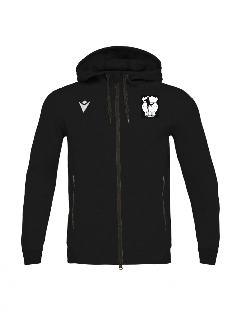 Macron Veste zippée zither noire logo brodé | Image 1