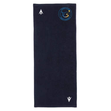 Serviette bise navy avec logo brodé
