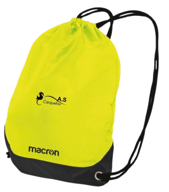 Sac à cordelettes campus jaune avec logo floqué