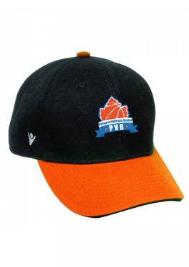 Casquette pepper noir/orange, logo brodé