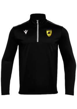 Sweat mixte 1/4 zip havel noir avec logo brodé