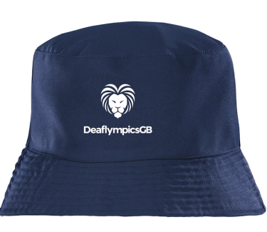 Deaflympicsgb navy supporters bucket hat