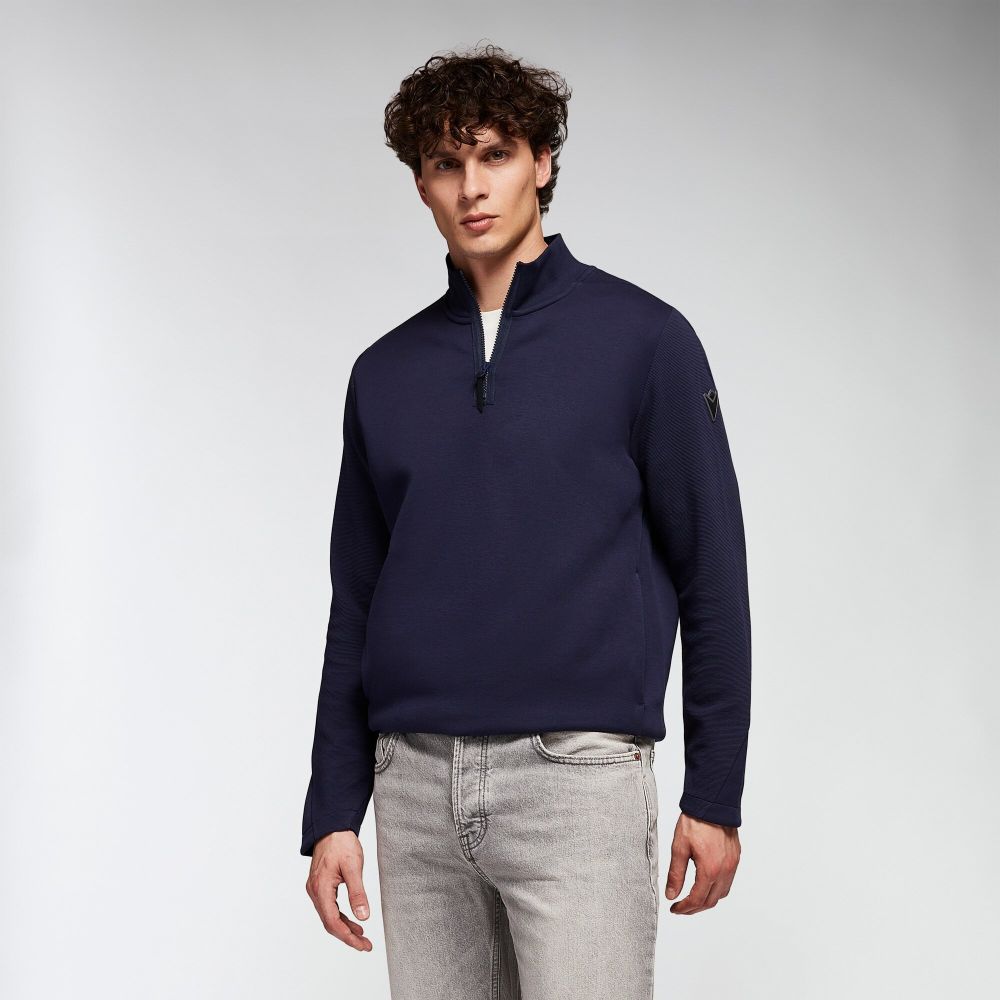 Macron Lunaris felpa 1/4 zip frontale | Immagine 1