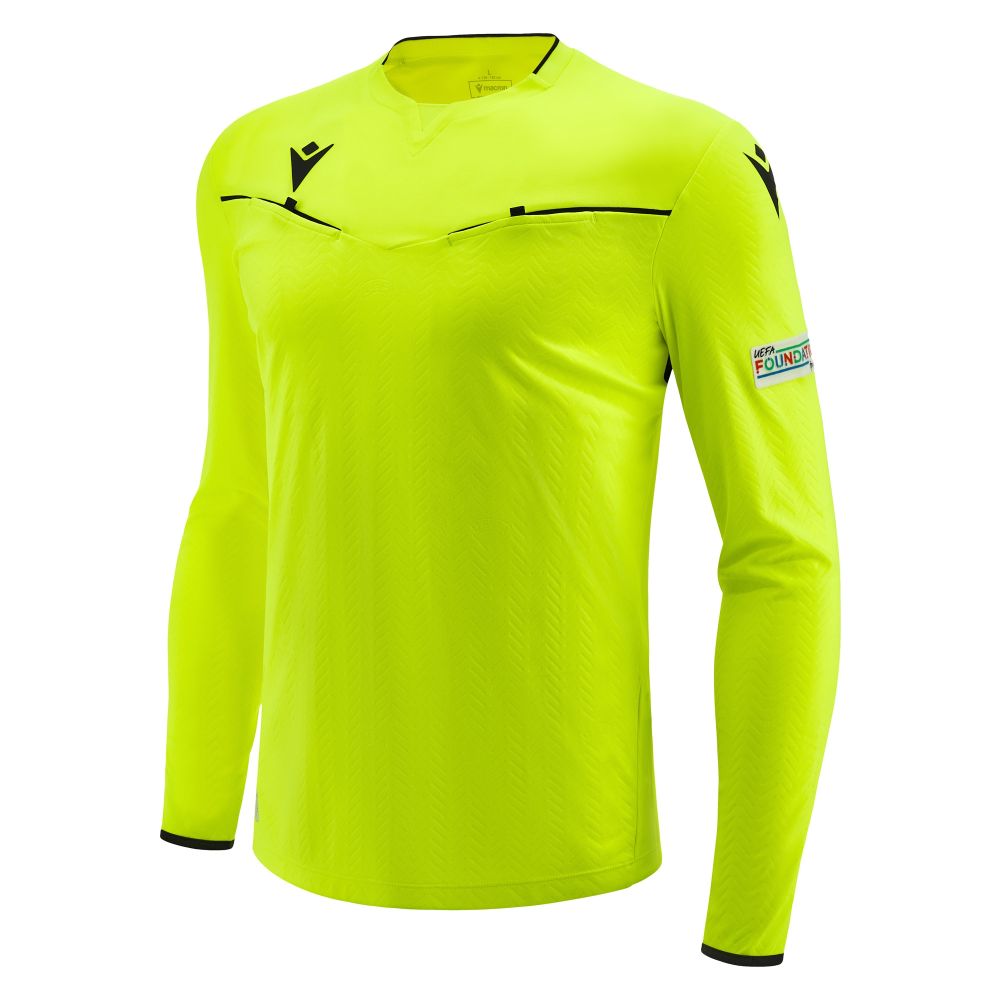 Macron Uefa ref 23/25 matchday man shirt nyel/blk ls | Image 1