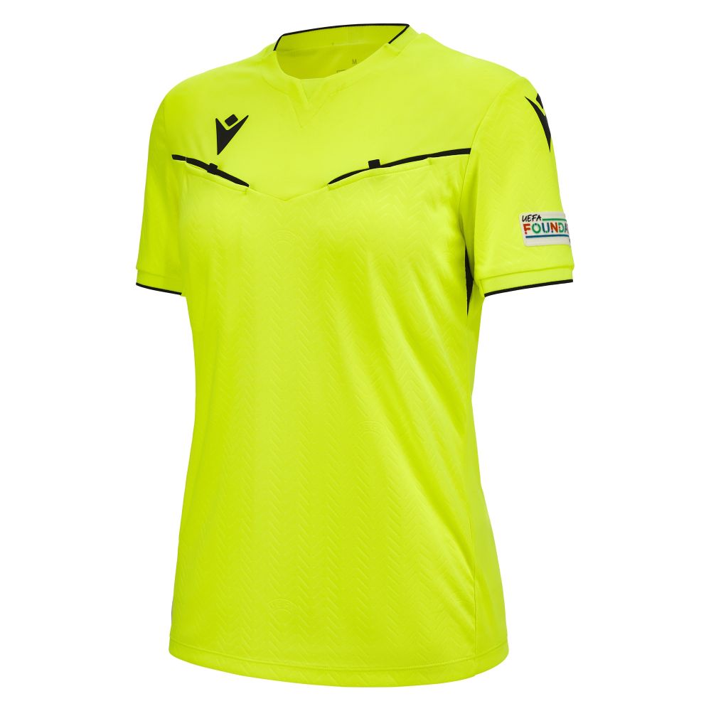 Macron Uefa ref 23/25 matchday woman shirt nyel/blk ss | Image 1