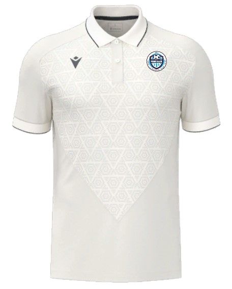 Macron Polo de sortie baldwin blanc avec écusson | Image 1