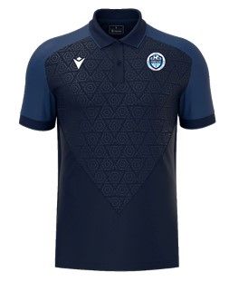 Macron Polo de sortie baldwin navy avec écusson | Image 1