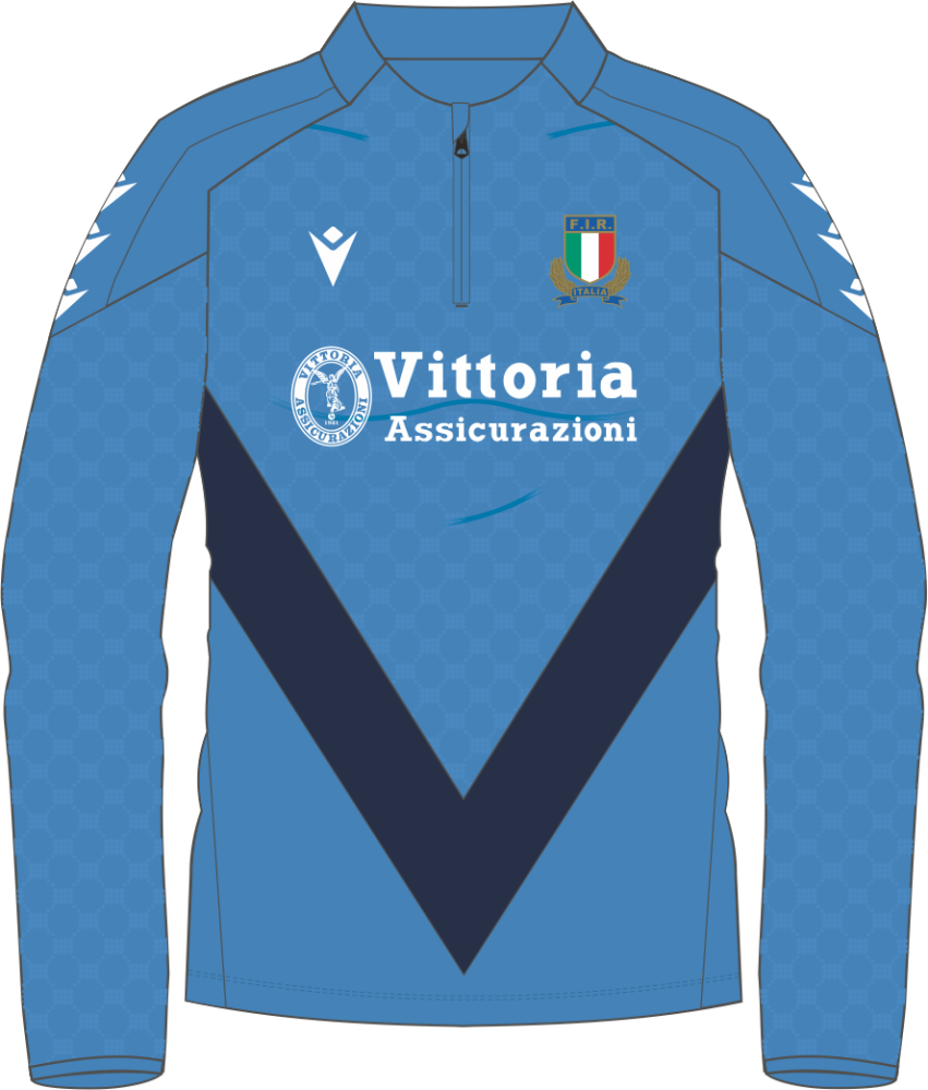 Macron Fir m24/25 trng 1/4 zip top azr/nav sr | Immagine 1