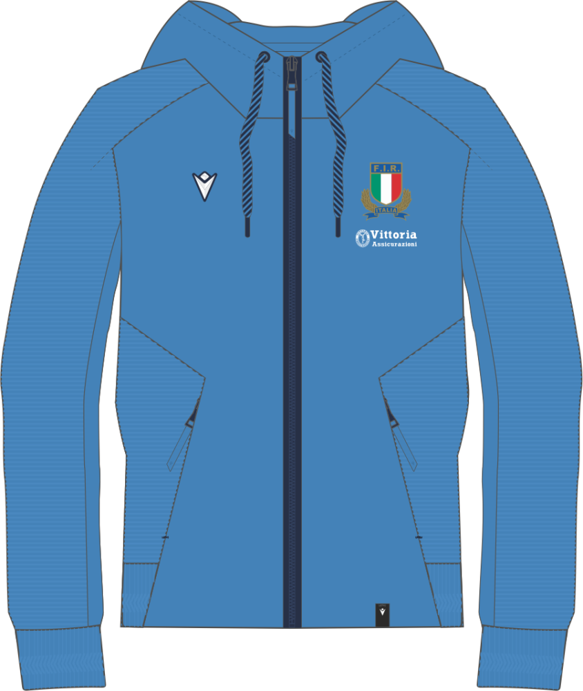 Macron Fir m24/25 ath rhodos cust hoody azr jr | Immagine 1