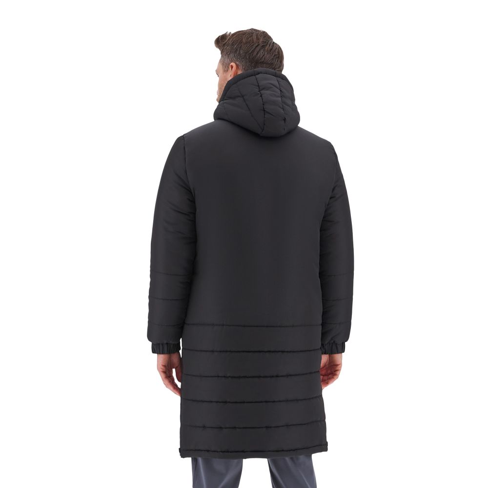 Turvey long bench jacket blk/ns | Become Elite Soccer 2026