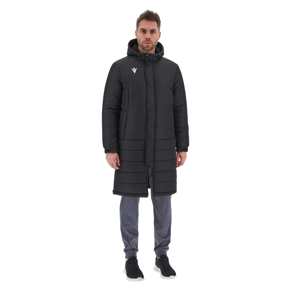 Turvey long bench jacket blk/ns | Become Elite Soccer 2026