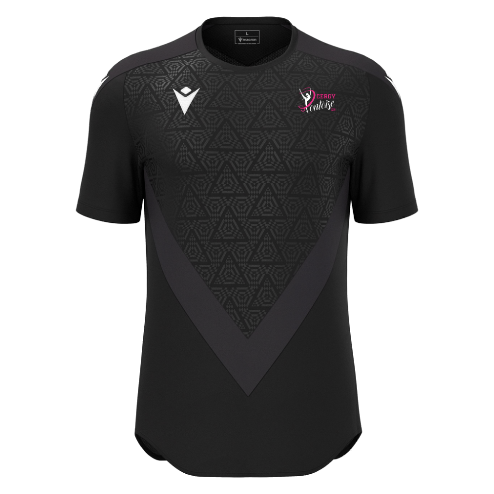 Macron Maillot wisp noir - logoté + dos | Image 1
