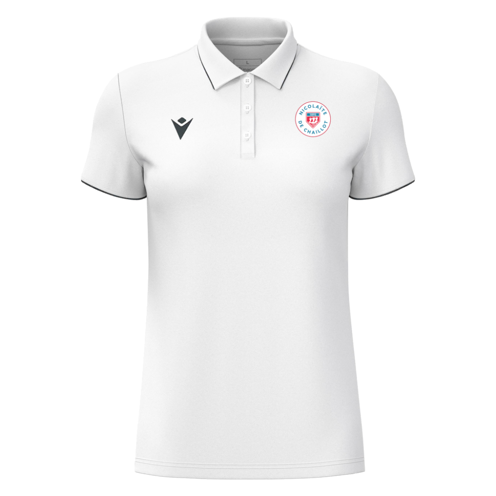 Macron Polo tennis femme melody blanc - logo tissé | Image 1