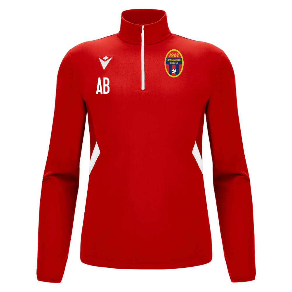 Macron Piave 1/4 zip top red/wht allenamento | Immagine 1