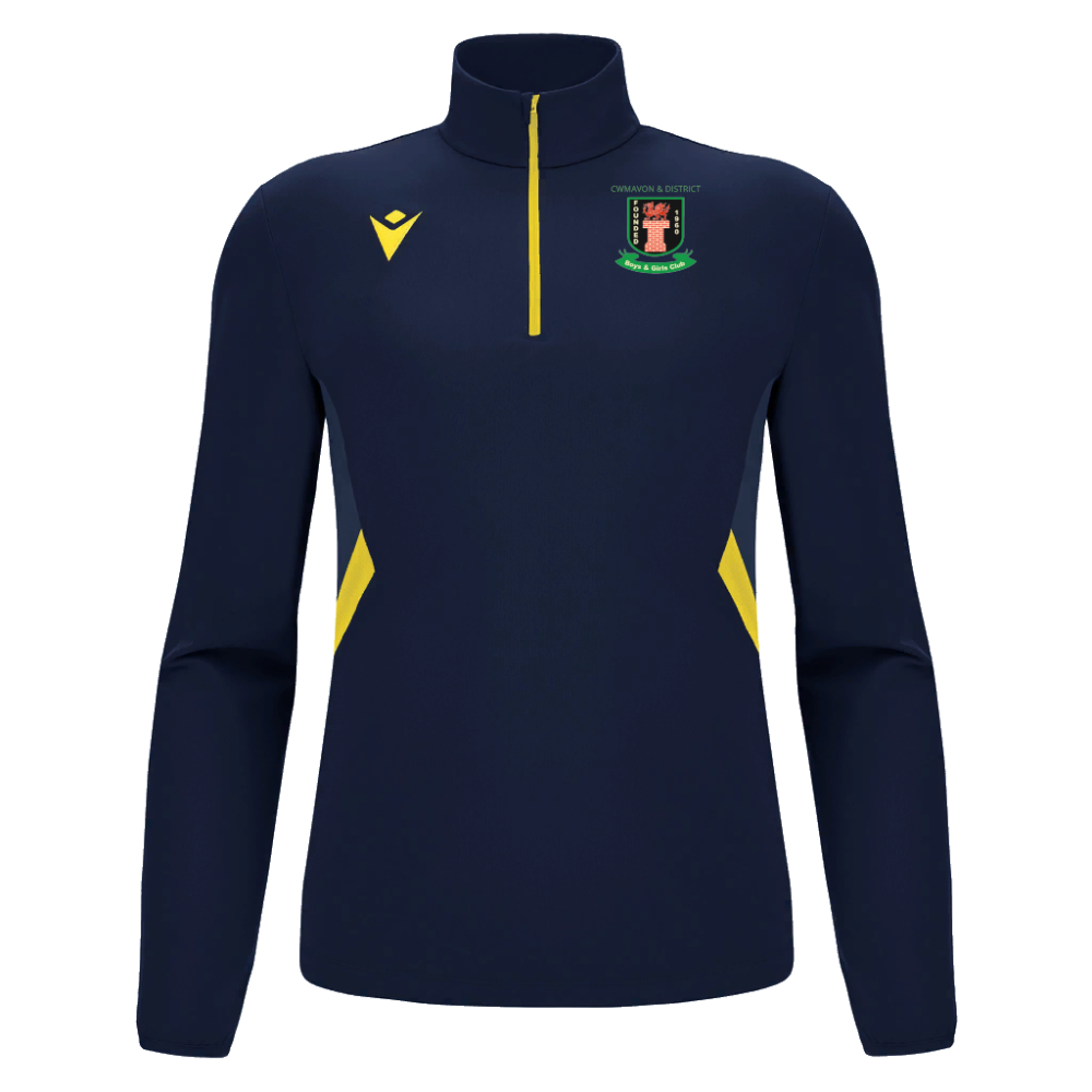 Macron Piave 1/4 zip jersey nav/yel jr | Image 1